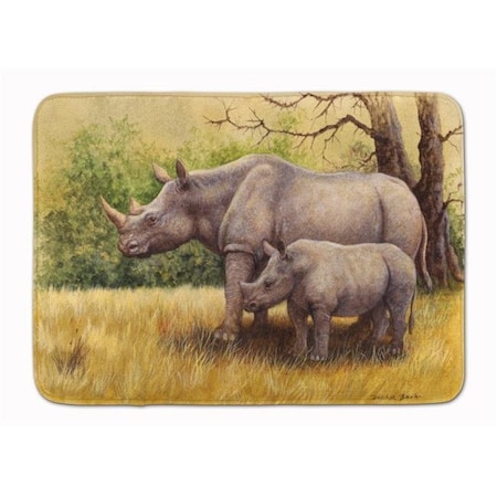Carolines Treasures Carolines Treasures BDBA0306RUG Rhinoceros by Daphne Baxter Machine Washable Memory Foam Mat BDBA0306RUG